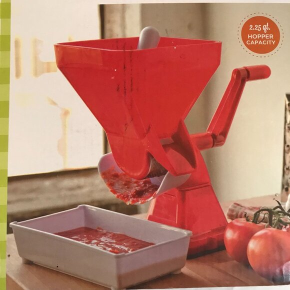 Farm To Table Tomato Press With 2.25 Qt Hopper Capacity Red - Picture 6 of 6